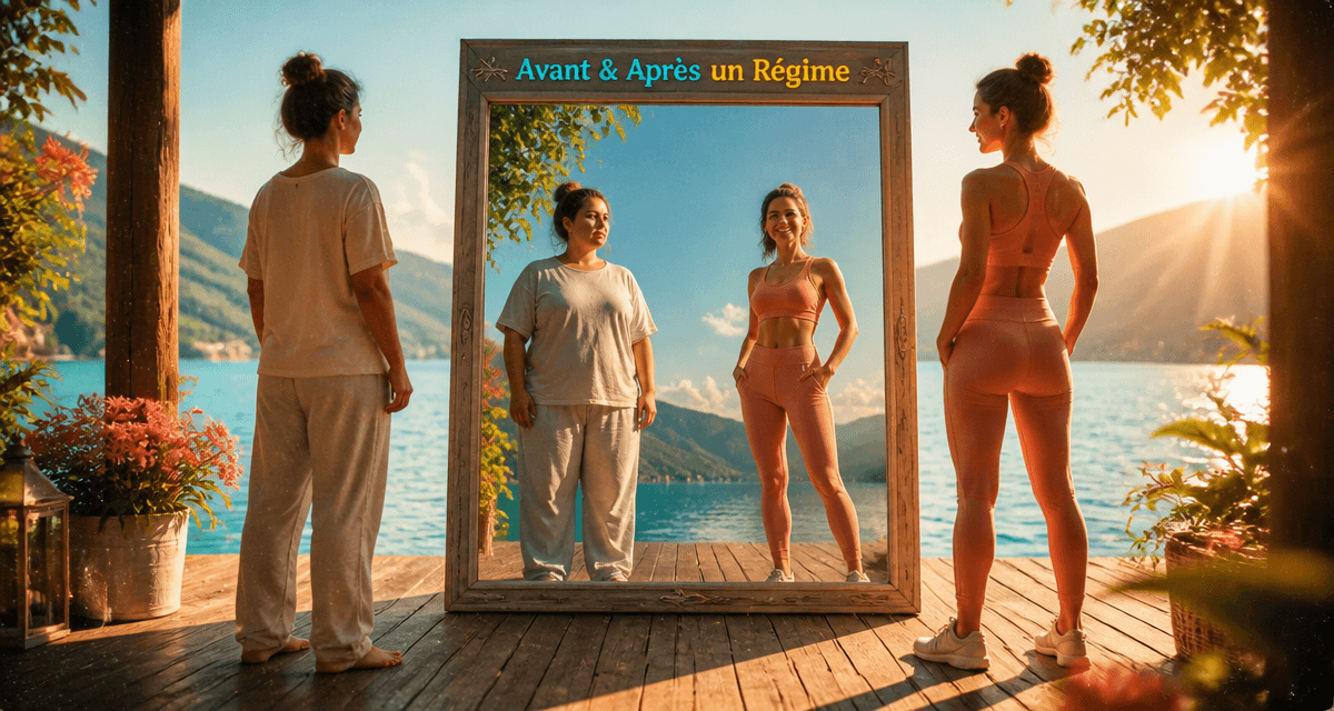 avant et apres un regime transformation miroir