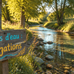 Cours d eau panneau obligations en campagne