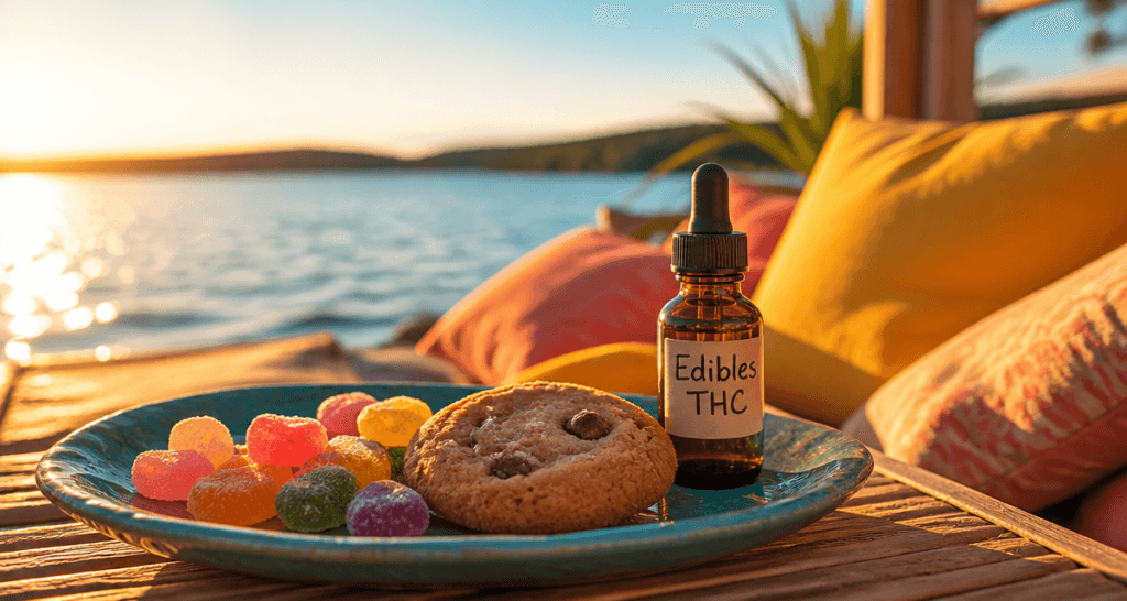 edibles thc gummies cookie sirop sur terrasse