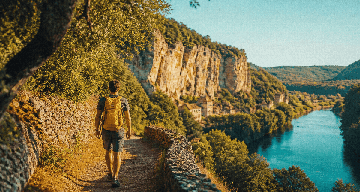 Les plus belles randonnées en Dordogne sentier au bord de la rivière