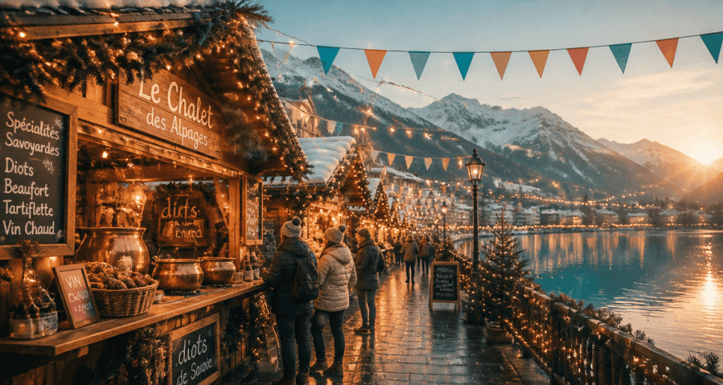 marché de noël rhône-alpes 2025 chalets bois et montagnes