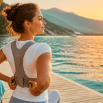meilleur correcteur de posture femme terrasse lac