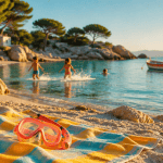 plage du trelus sable rochers enfants jeux