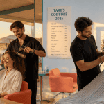 tarif coiffure 2025 salon moderne ambiance été