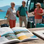 ANCV seniors en vacances destinations 2025 : brochure et seniors souriants près de la mer