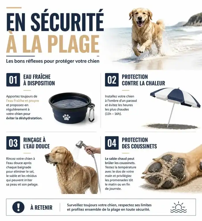 Conseils de sécurité pour une sortie sur une plage autorisée aux chiens