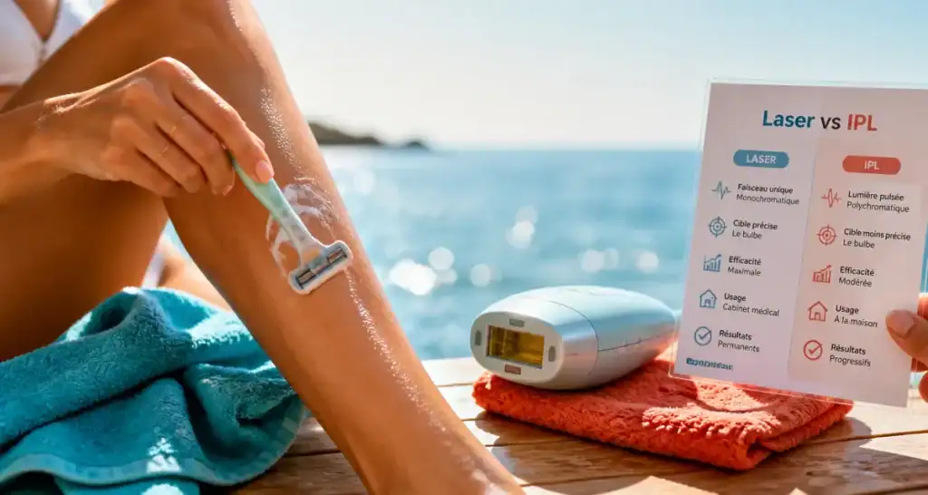 Meilleur épilateur laser : IPL vs laser, zone de jambe