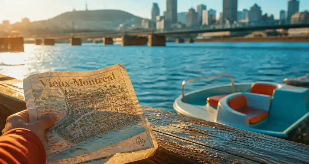 Que faire à Montréal : photo Vieux-Port au golden hour