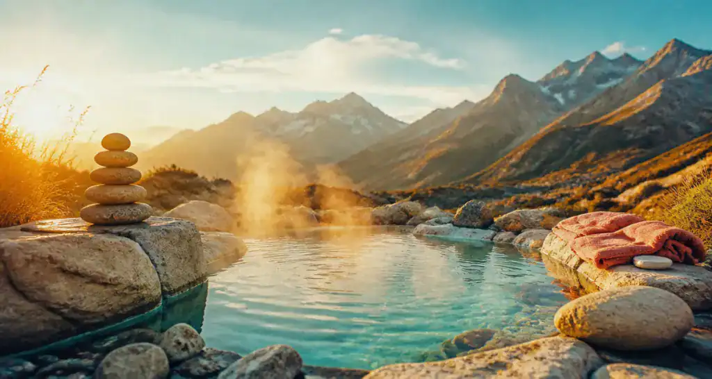 source chaude pyrénées gratuite bassin naturel montagnes
