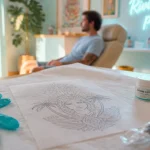 Tatouage sur la fesse : stencil et cicatrisation en salon de tatouage