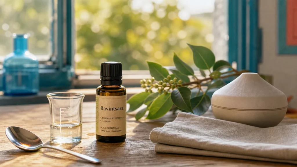 Bienfaits du ravintsara pour la respiration en hiver : huile essentielle Ravintsara