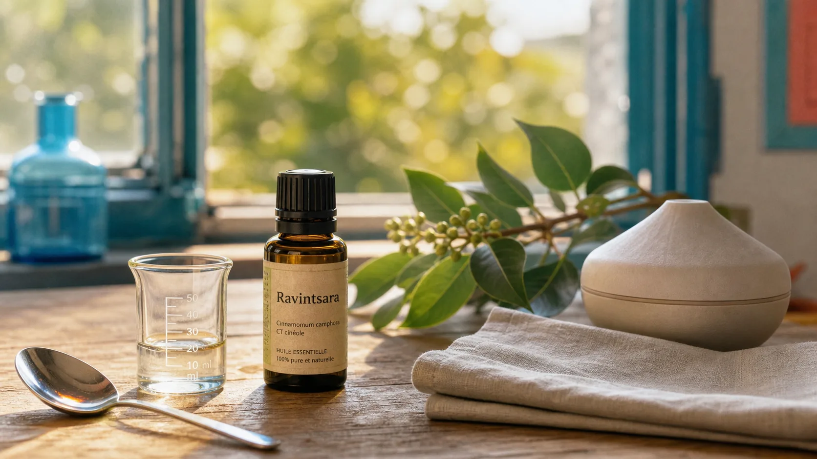 Bienfaits du ravintsara pour la respiration en hiver : huile essentielle Ravintsara