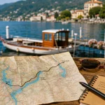 Carte lacs italiens des 6 grands lacs, itinéraire près d’un lac en Italie