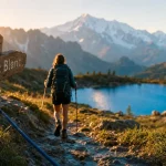 Haute savoie randonnée vers le Lac Blanc en montagne