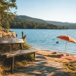 Lac dans l aude, plage famille et eaux bleues