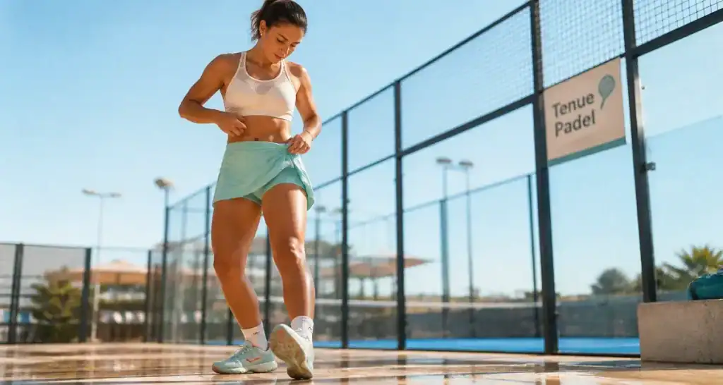 Tenue padel femme : jupe, short ou robe sur le court de padel