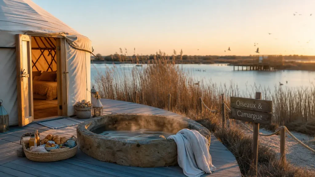 Vacances insolites France : yourte et bain nordique en Camargue