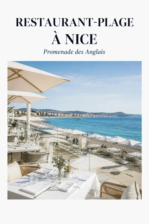 Restaurant plage Beau Rivage à Nice, terrasse élégante face à la mer sur la Promenade des Anglais