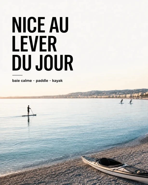 Activités nautiques Nice sur la baie des Anges au lever du jour