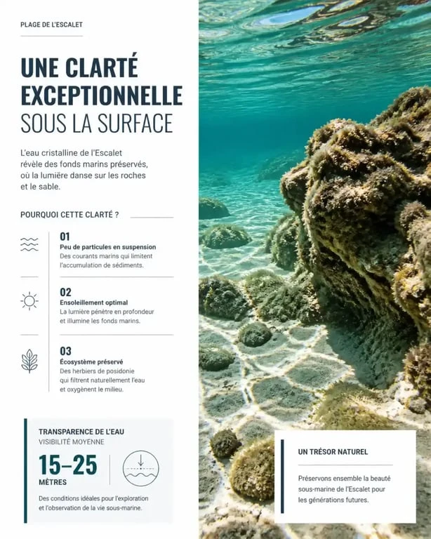 Snorkeling dans les eaux transparentes de la plage de l'Escalet à Ramatuelle