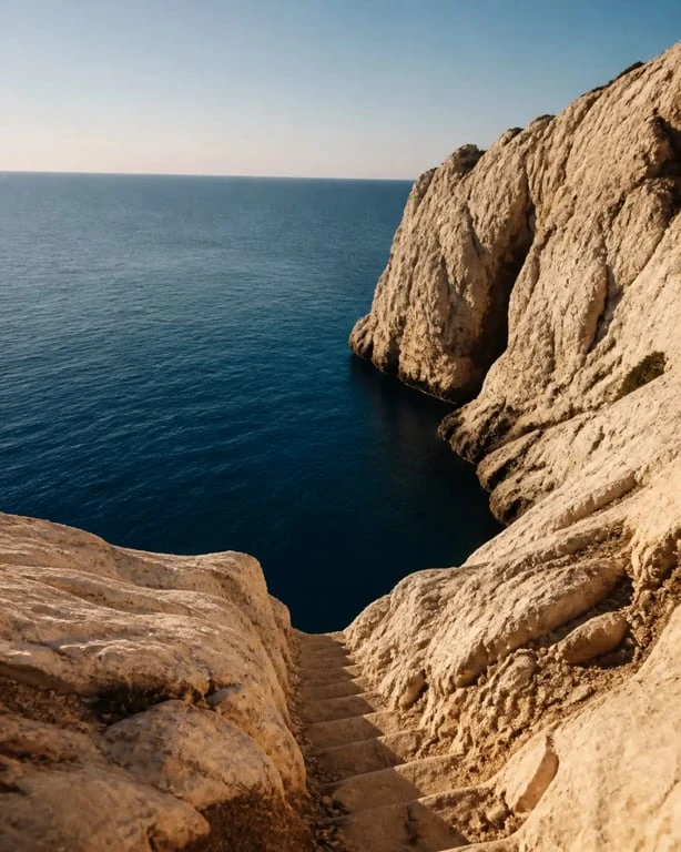 Espagne plage sauvage de crique et falaises en Espagne