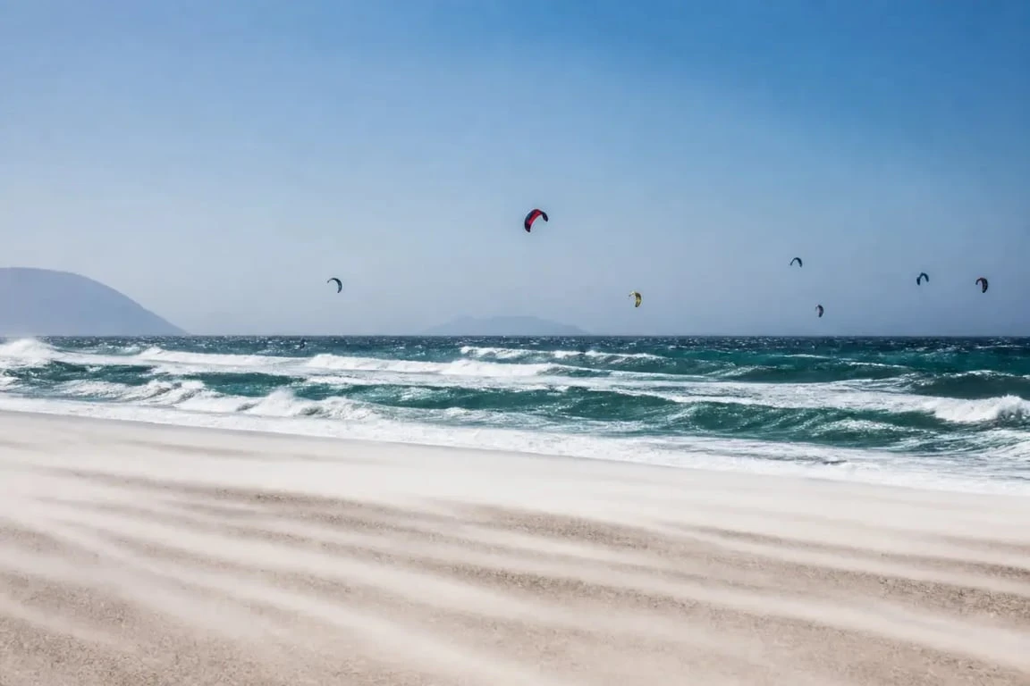 Espagne plage de Tarifa dédiée au kitesurf