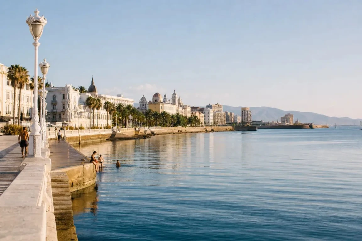 Espagne plage urbaine de La Concha à Saint-Sébastien