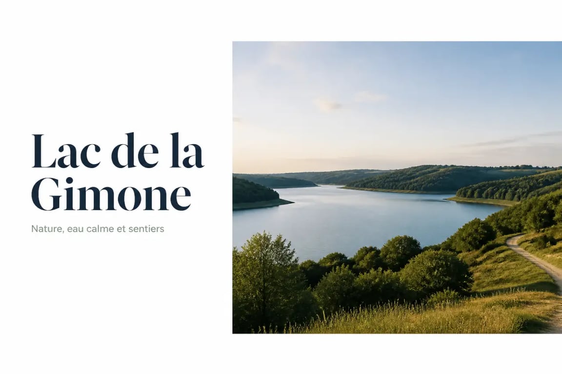Sentiers de randonnée et paysages naturels autour du lac de la Gimone
