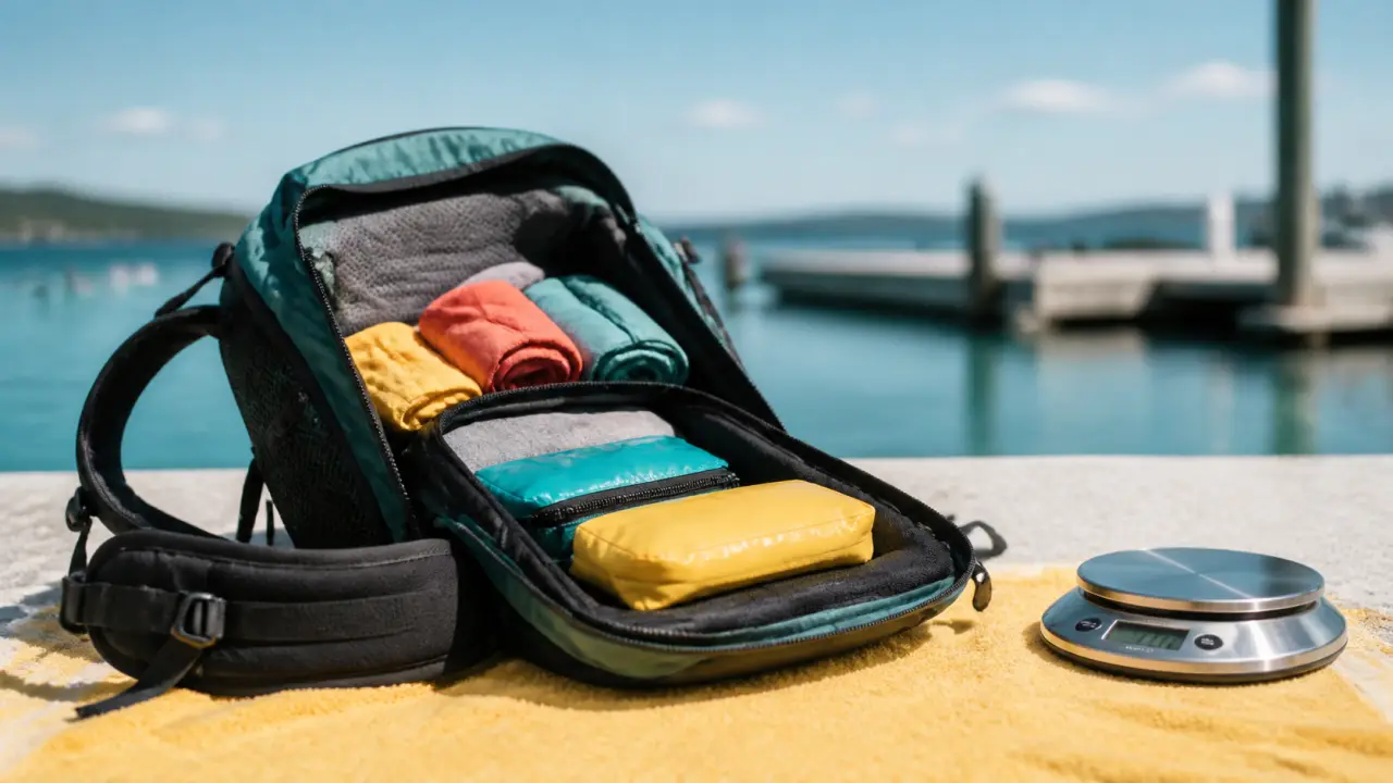 Faire son sac de voyage: la checklist, sac 40 L et 7 kg
