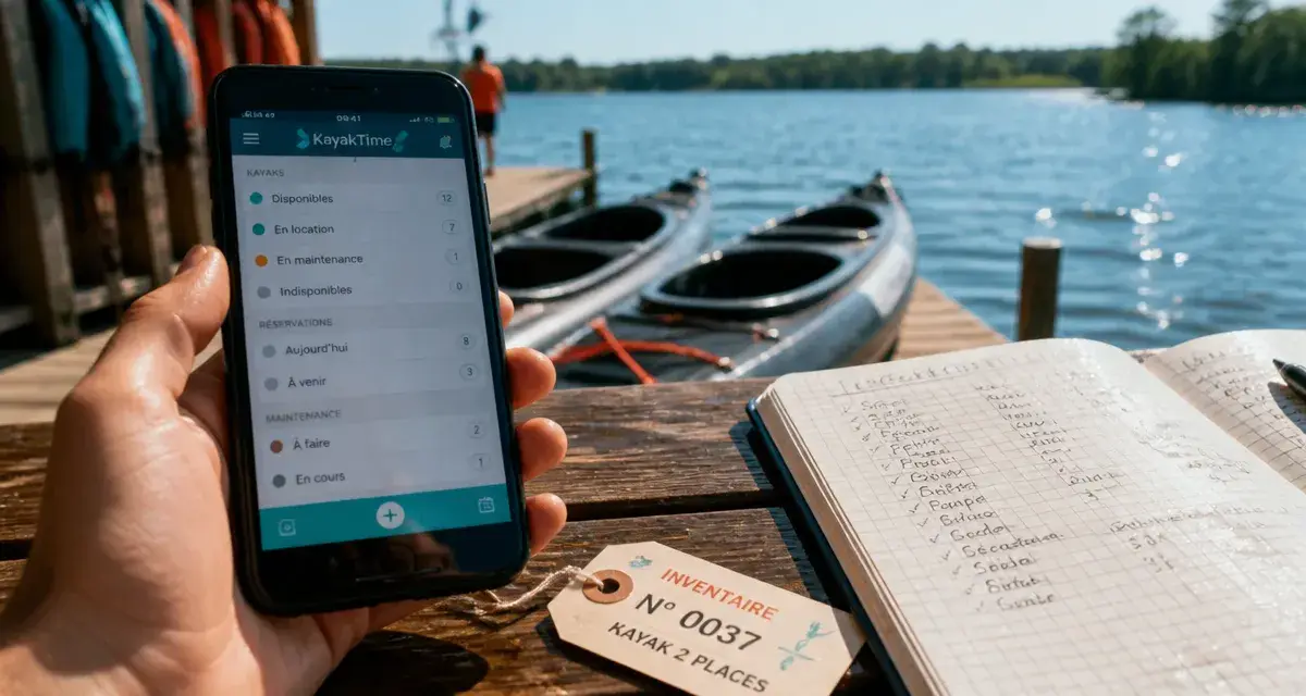Kayak time : gestion de kayaks sur quai, smartphones et inventaire
