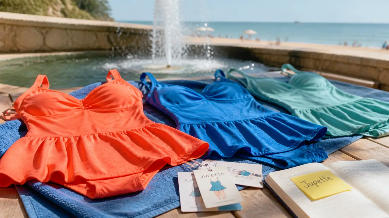 Maillot de bain jupe une pièce à jupette, maintien et style