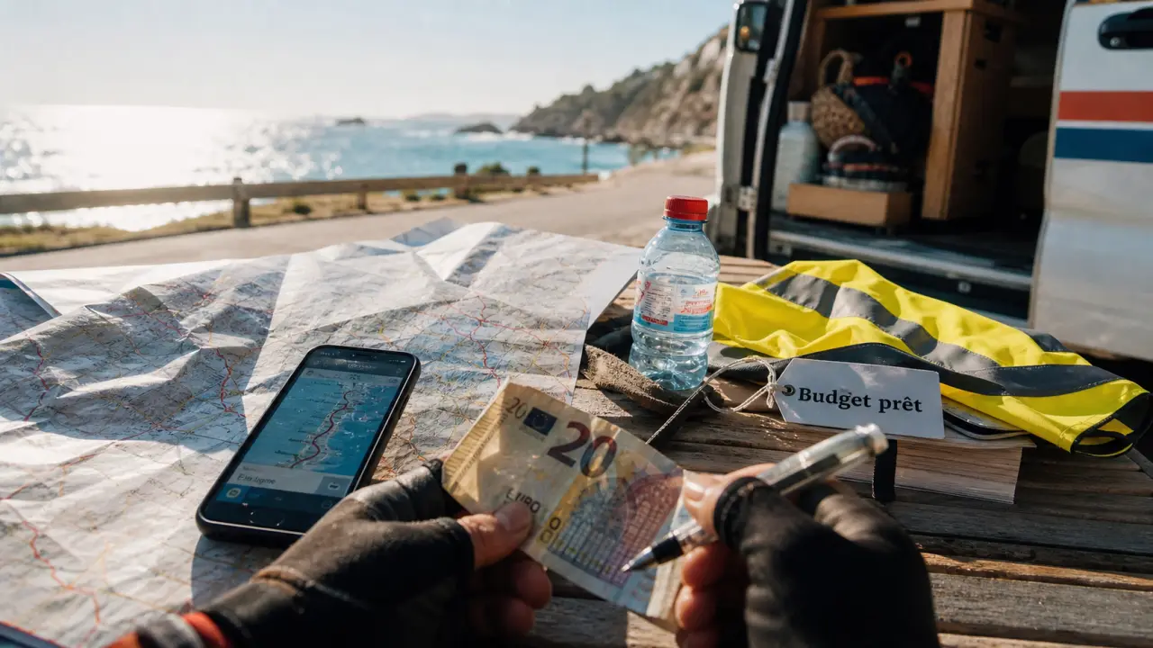 Préparer un road trip : budget clair et applis hors ligne, navigation sur smartphone