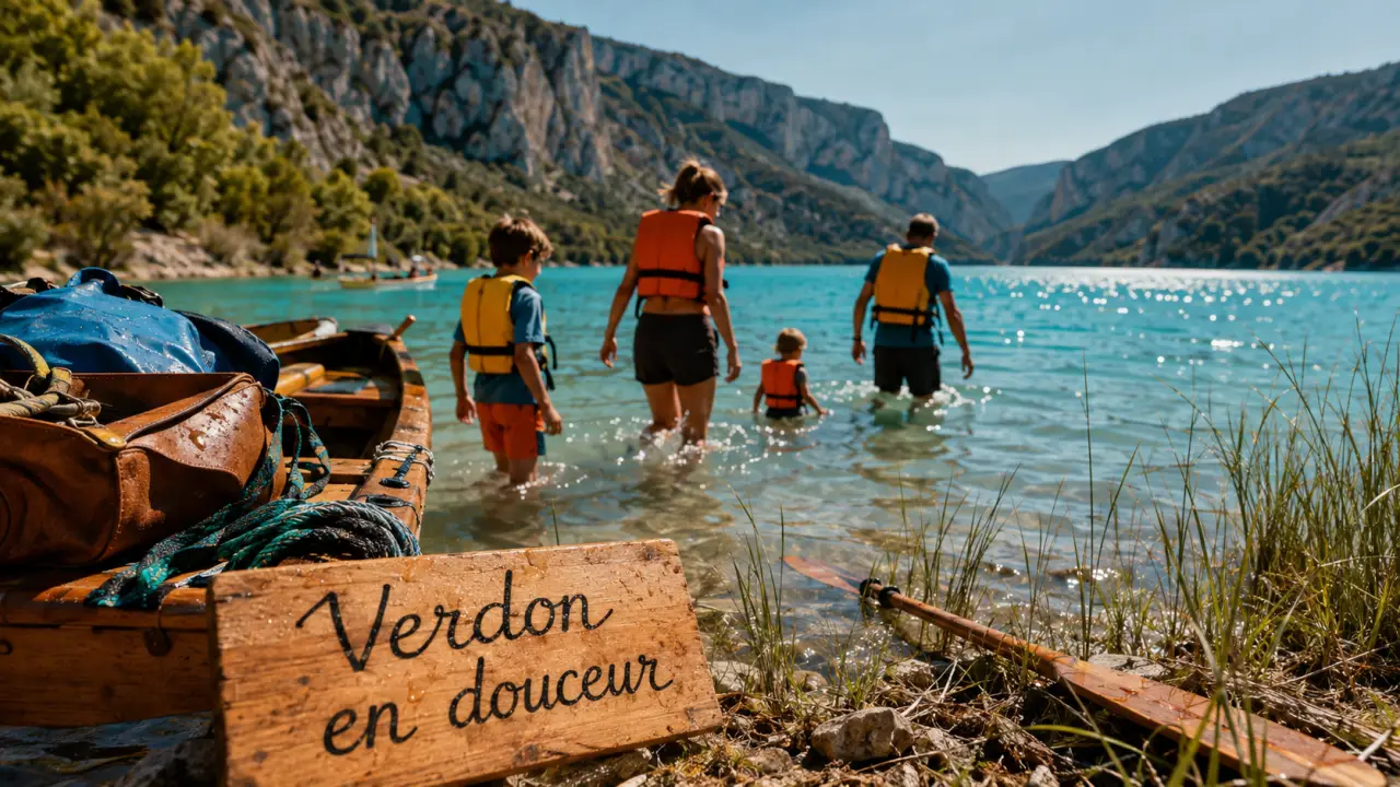 Activités nautiques Verdon : canoë-kayak calme sur le lac de Sainte-Croix