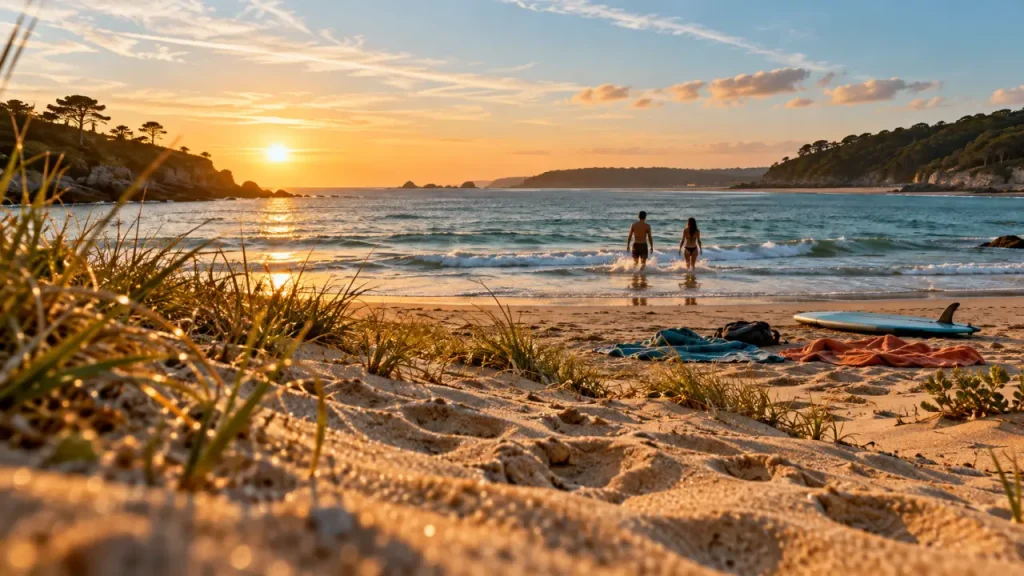 Guidel plage : 5 km de littoral, baignade et surf