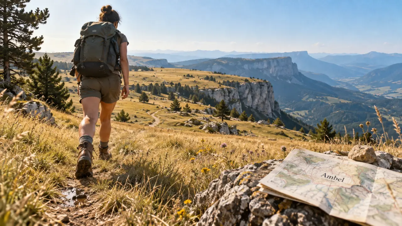 Randonnée Vercors sur le plateau d’Ambel, vue panoramique depuis un sentier