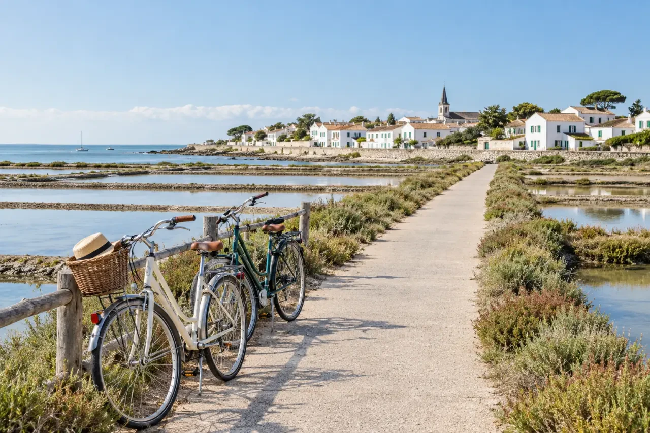 Location vacances Charente-Maritime sur l'île de Ré près des pistes cyclables et des marais salants