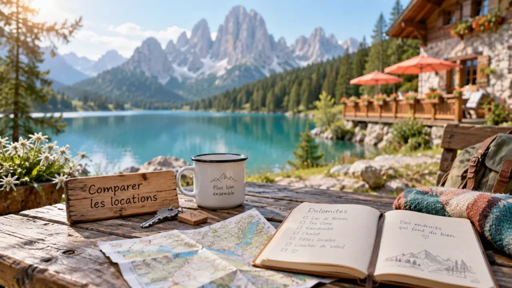 Location vacances dolomites : comparer prix, vallée et équipements près d’un lac