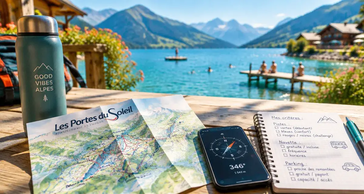 Location vacances les portes du soleil : plan d’accès et emplacement sur une terrasse